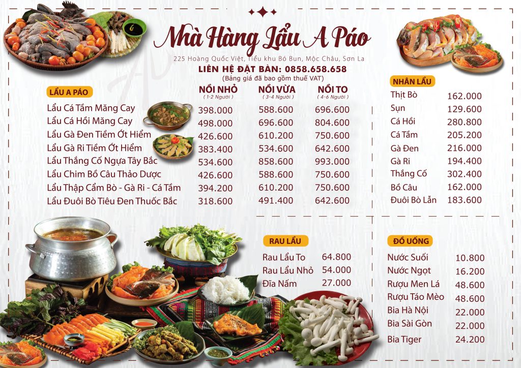 Menu A Páo Mộc Châu